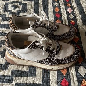 Madewell Kickoff Trainer Sneakers in Leather and Spot Mix Calf Hair